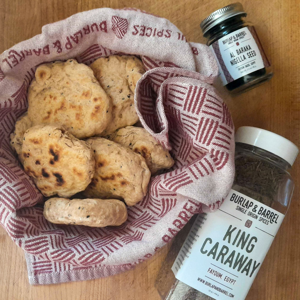 Grilled or Griddled Seeded Round Breads – Burlap & Barrel