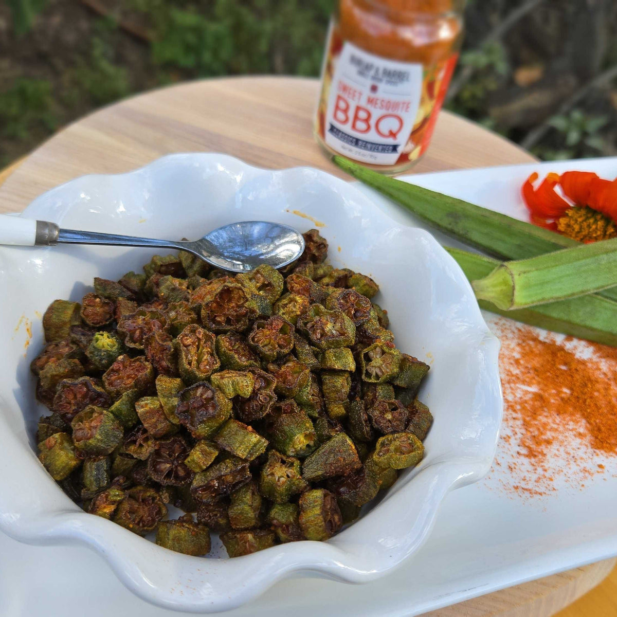 Crunchy Sweet BBQ Okra "Croutons" – Burlap & Barrel