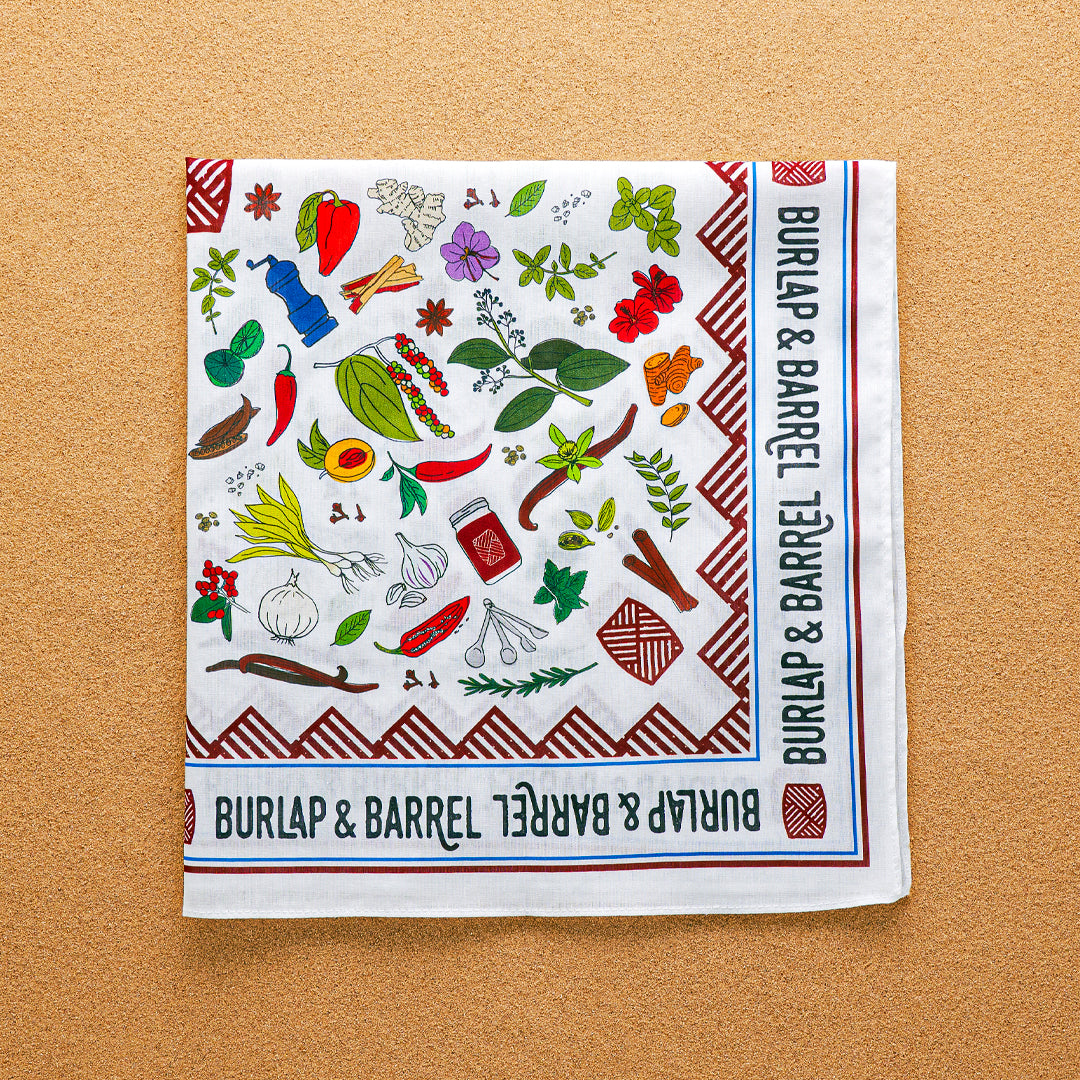 Folded Burlap & Barrel Spice Bandana