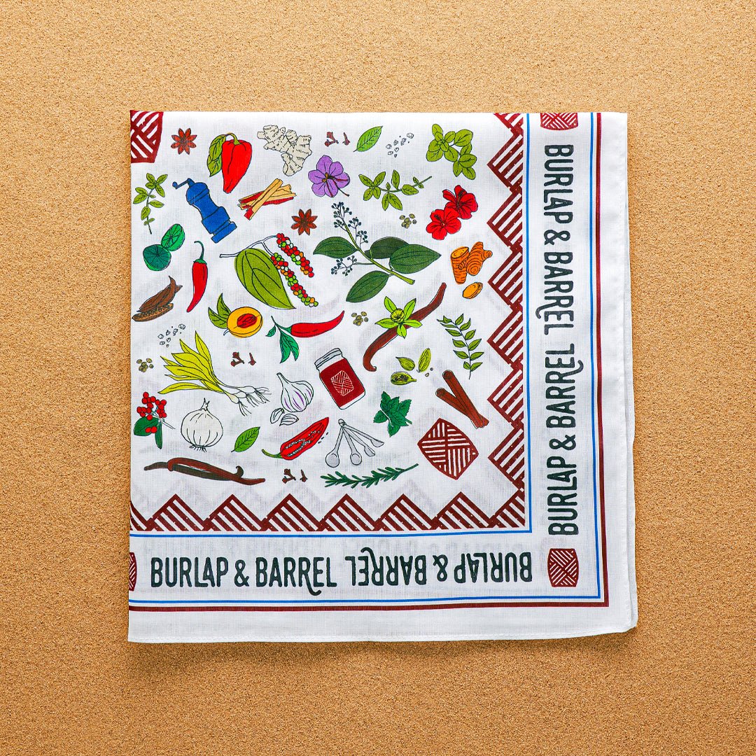 Folded Burlap & Barrel Spice Bandana