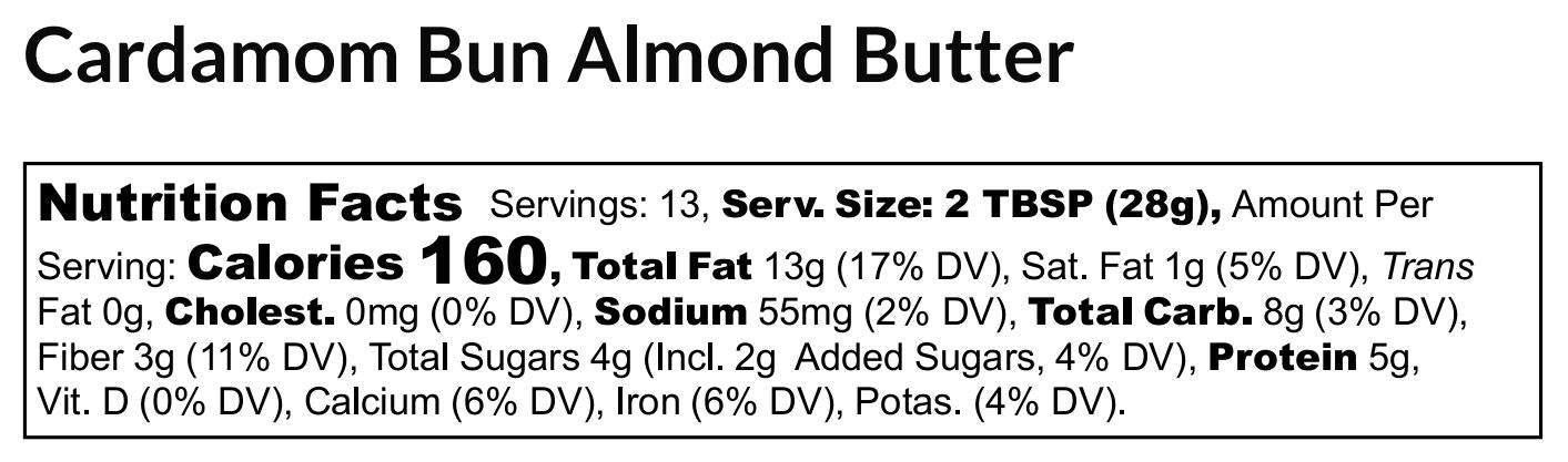 Cardamom Bun Almond Butter