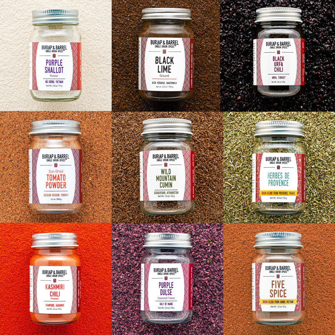 9 spice chef's collection from Burlap & Barrel