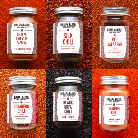 6 pack chili collection from Burlap & Barrel