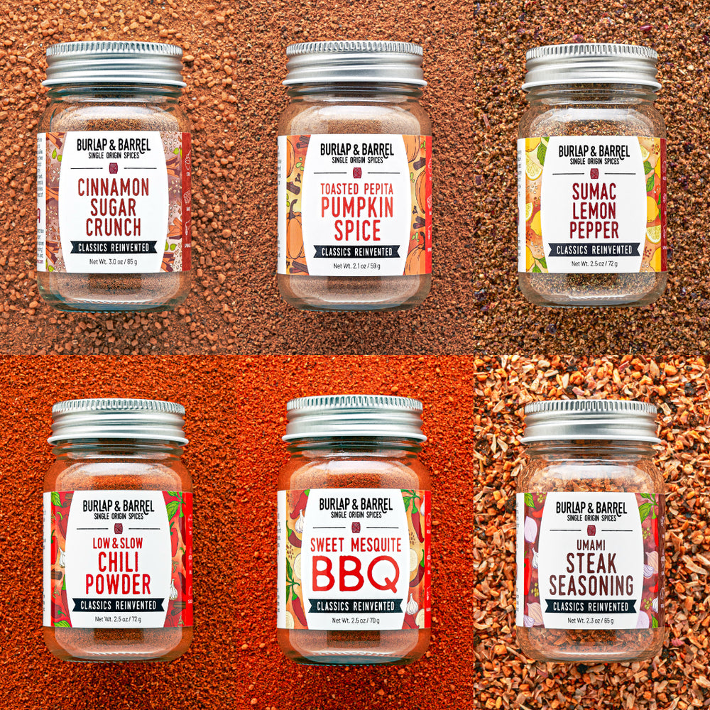 6-spice set of classics reinvented spice blends from Burlap & Barrel