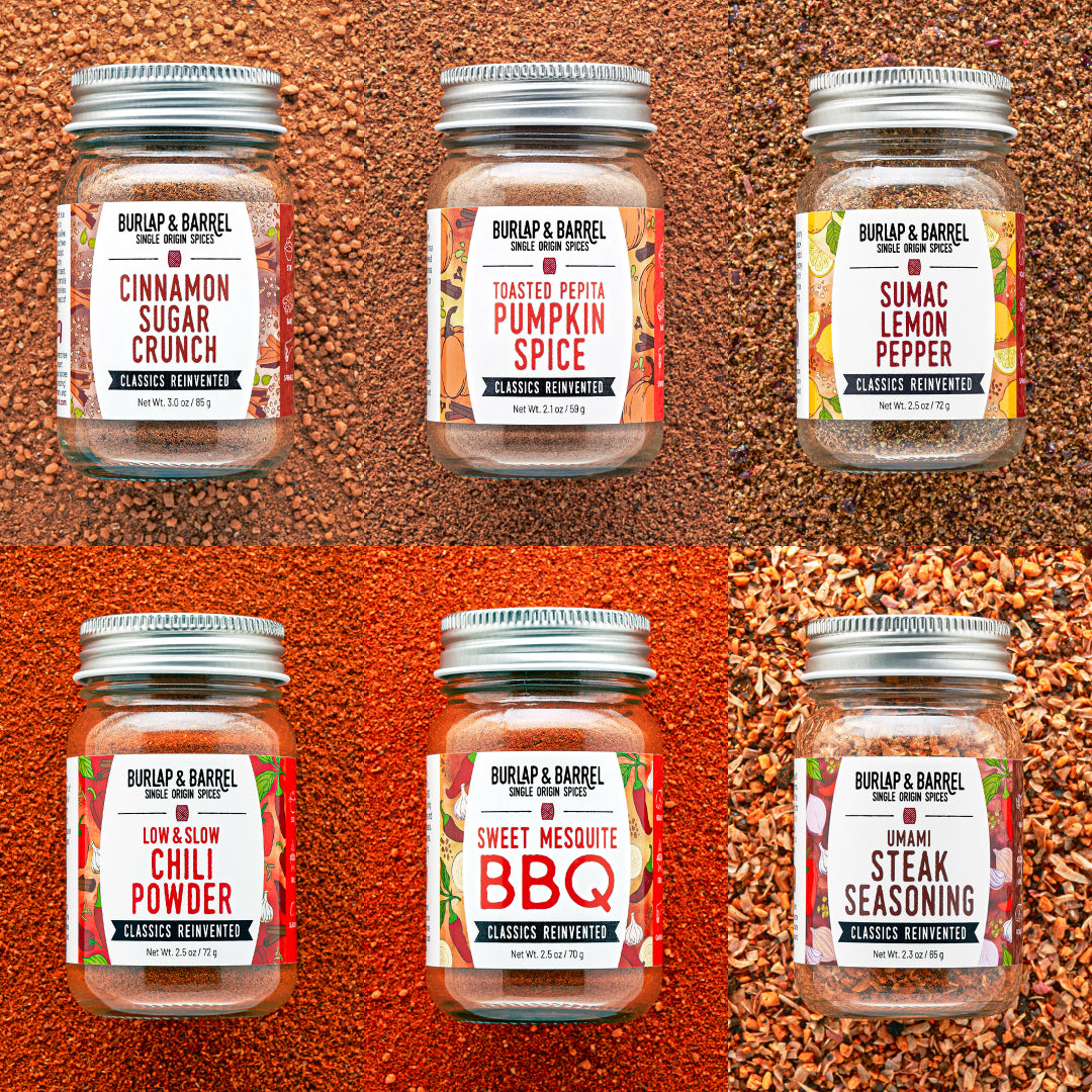 6-spice set of classics reinvented spice blends from Burlap & Barrel