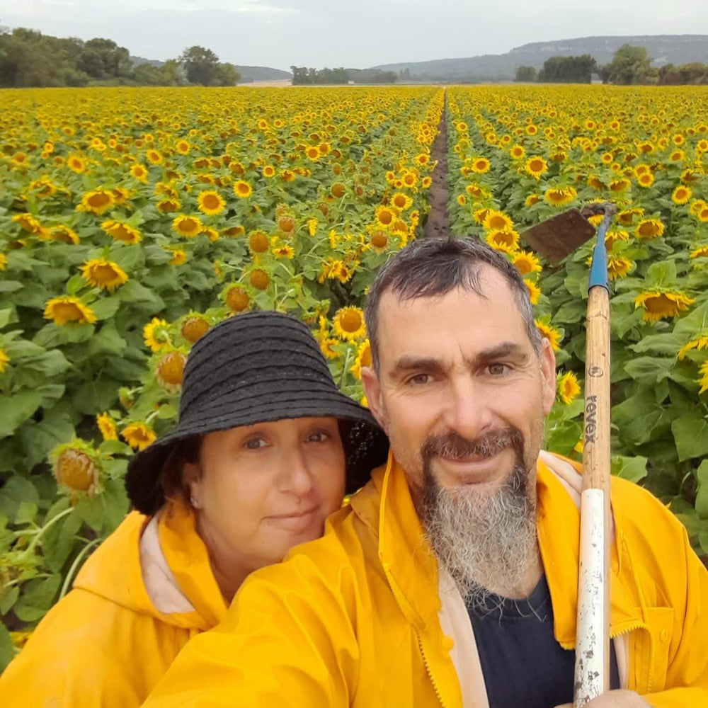 Partner farmers, Florence and Maxime in Provence, France from Burlap & Barrel