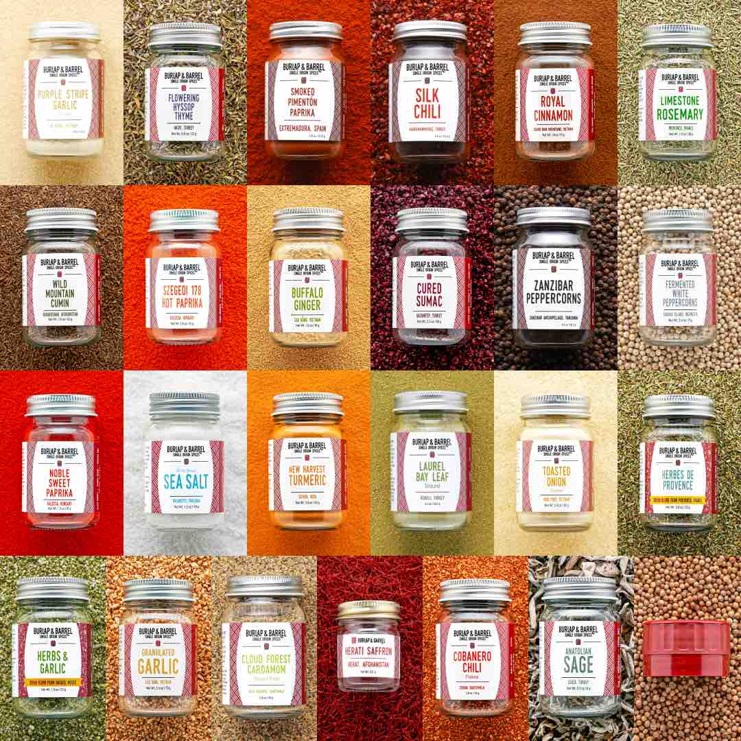 Fundamentals 24-spice collection from Burlap & Barrel