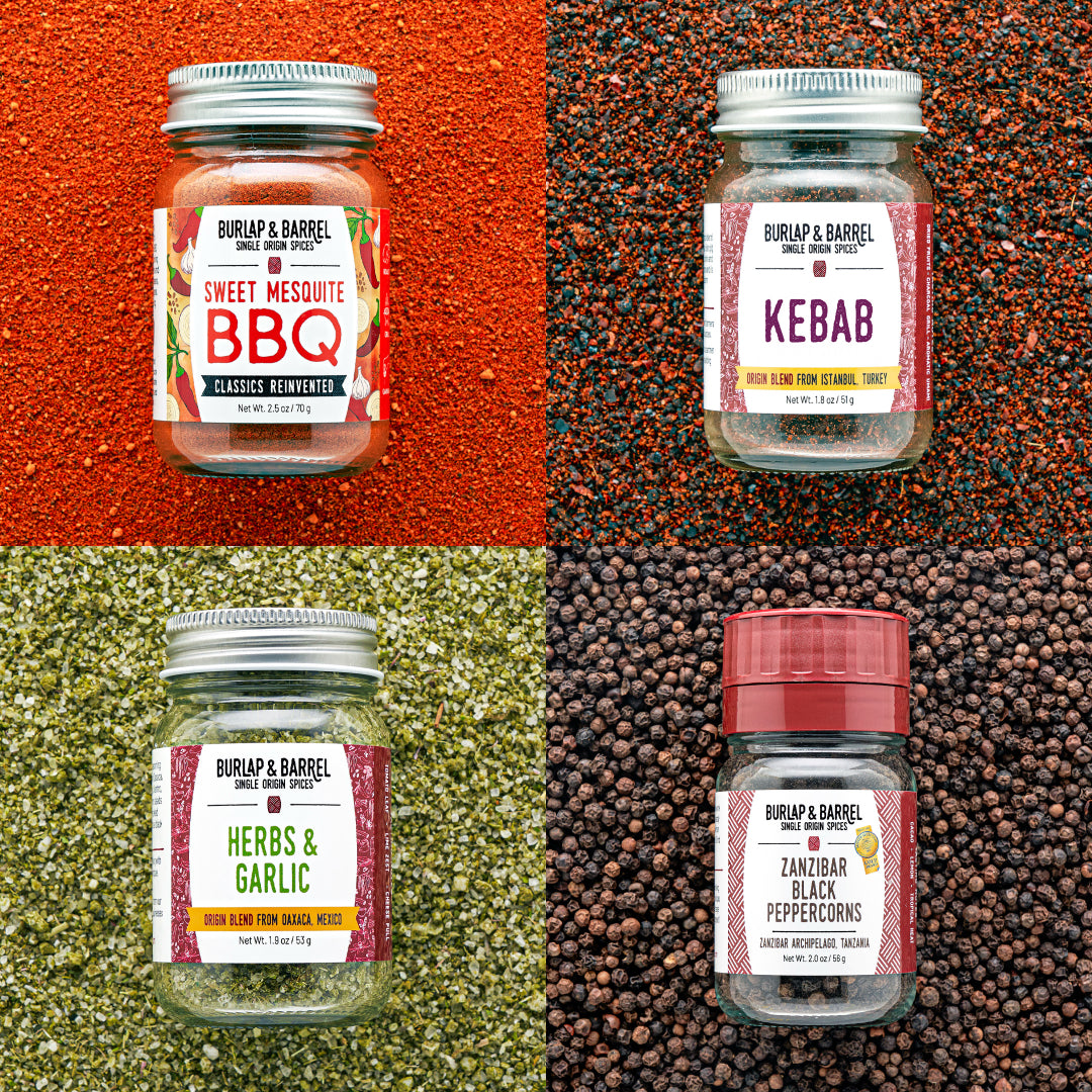 4 spice Grilling Collection from Burlap & Barrel