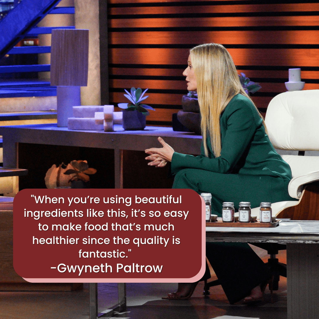 "When you're using beautiful ingredients like this, it's so easy to make food that's much healthier since the quality is fantastic." Quote from Gwyneth Paltrow about Burlap & Barrel