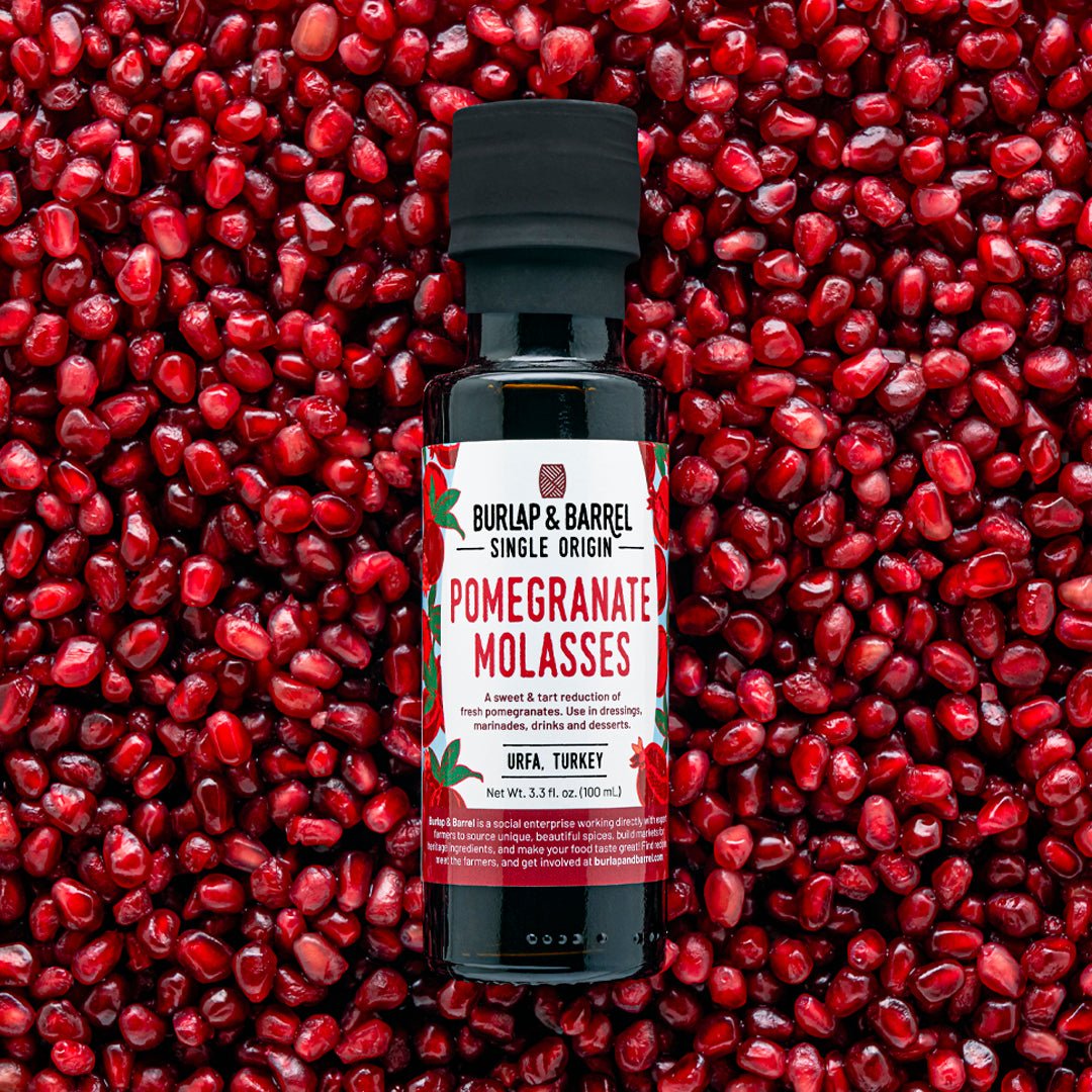 3.3 oz bottle of Pomegranate Molasses from Burlap & Barrel
