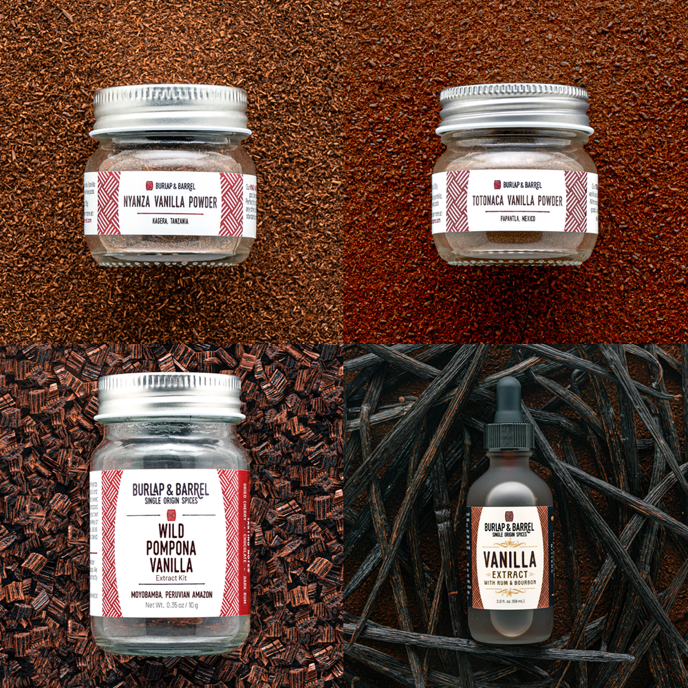 Three kinds of vanilla from Burlap & Barrel