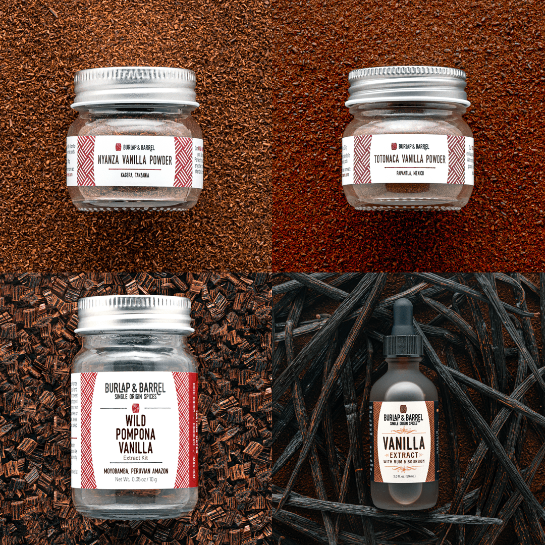 Three kinds of vanilla from Burlap & Barrel