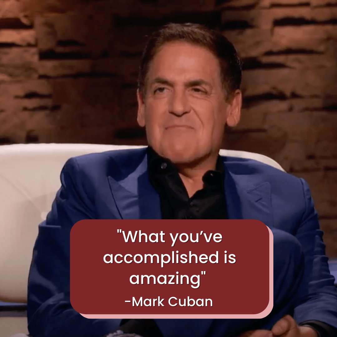 "what you've accomplished is amazing" quote from Mark Cuban about Burlap & Barrel