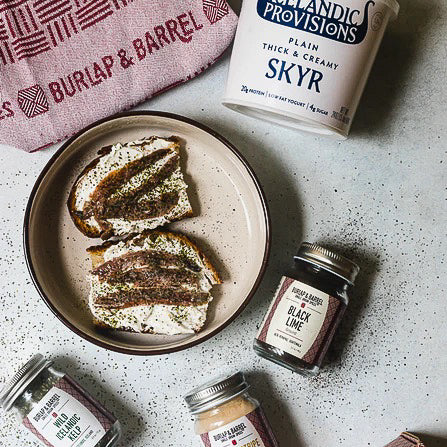 Skyr Toast with Anchovies and Wild Icelandic Kelp