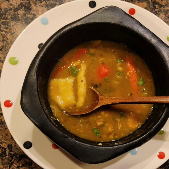 Dhal (Split Pea) and Dumpling Soup with Butternut Squash