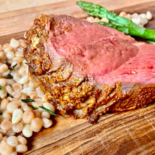 Spiced Leg of Lamb with Nutty Israeli Couscous