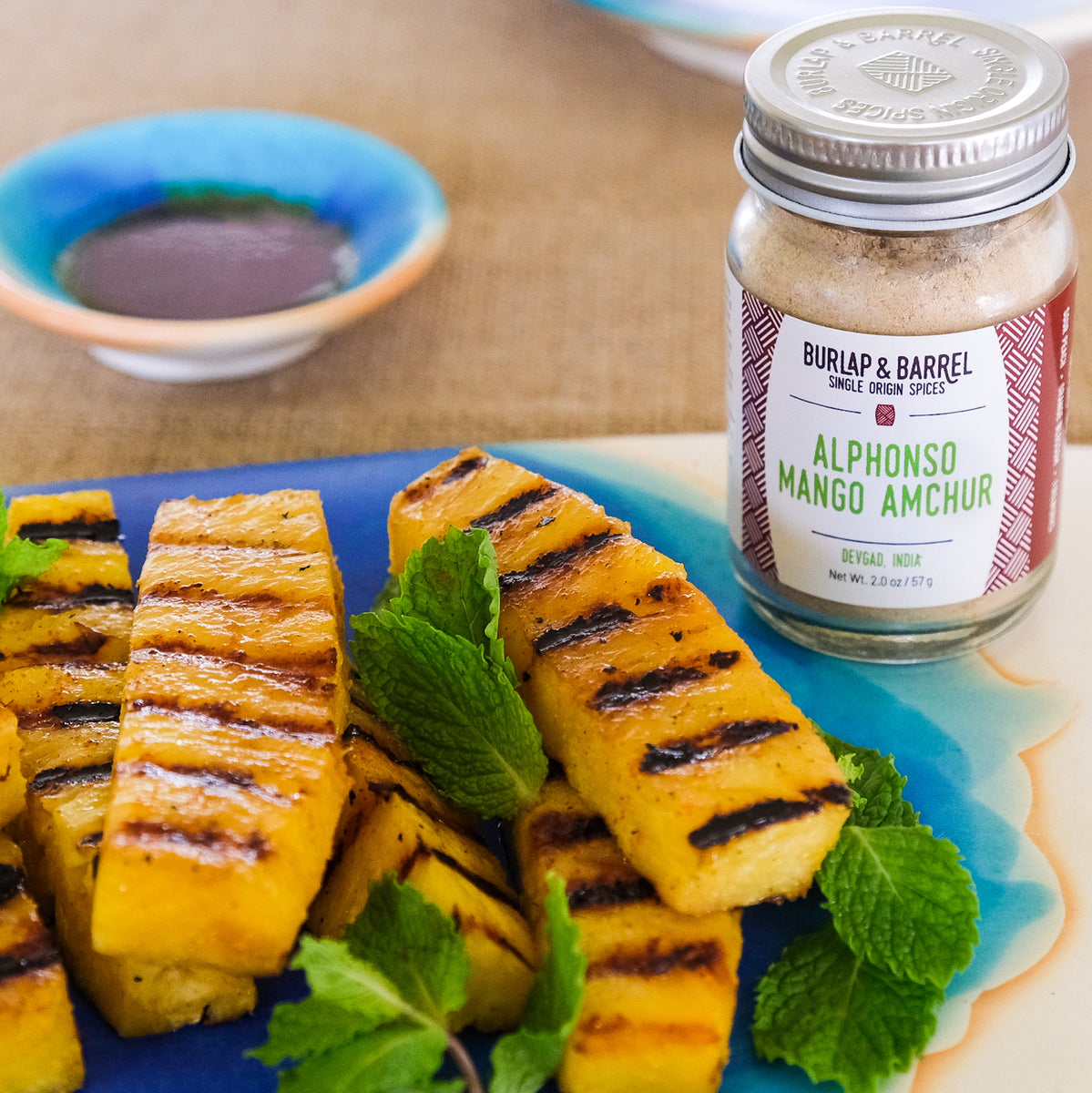 Grilled Pineapple with Amchur and Chili Burlap & Barrel