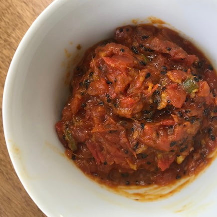 Tomato Chutney with Nigella Seeds