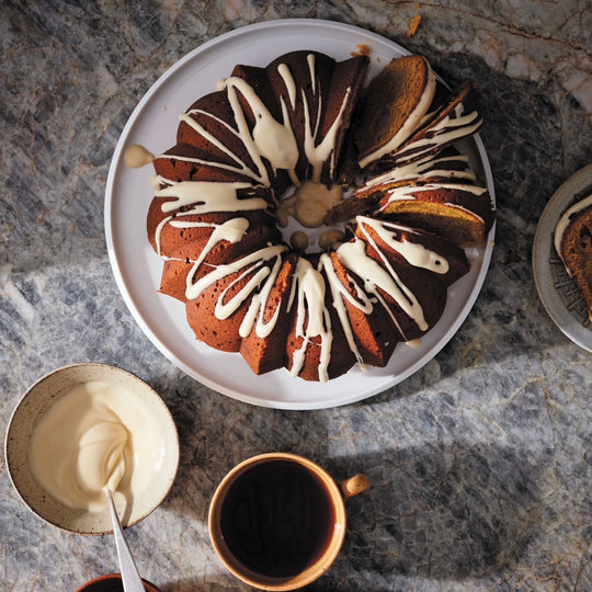 Downy Pumpkin Bundt with Maple Cream