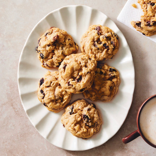 Thick and Chewy Oatmeal Raisin Cookies