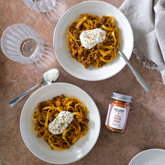 Aash / Noodles with Meat Sauce and Yogurt