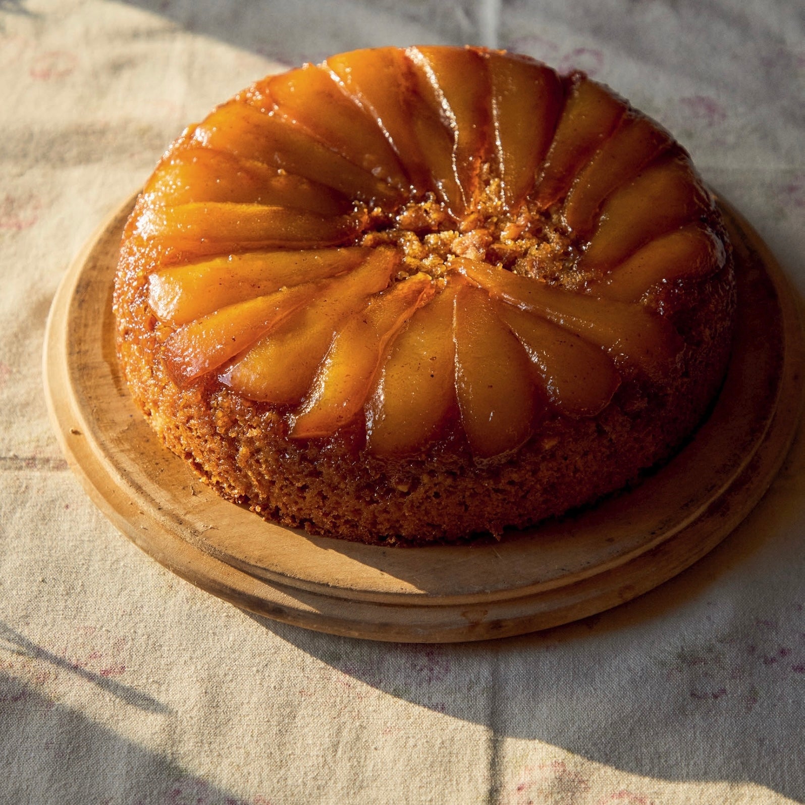 Pear & Walnut Upside-Down Cake