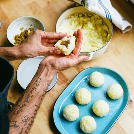 Persian Kobeh (Savory Saffron & Meat Rice Dumpling)