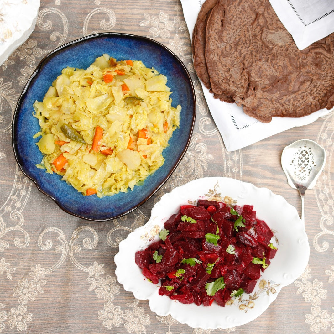 Ye Tikil Gomen Alicha / Caulo (Music-in-Your-Mouth Cabbage with Potatoes and Carrots)