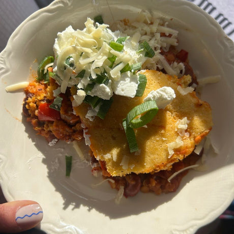 Low & Slow Chili with a Golden Cornbread Top
