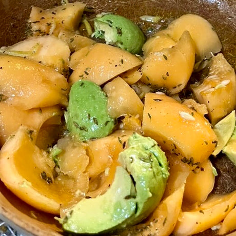 Melon & Avocado Salad with Herbs & Chili