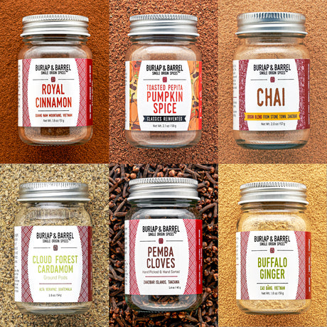 Baking Collection 6-spice set from Burlap & Barrel