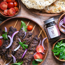 Load image into Gallery viewer, Beef kebabs made with Black Urfa Chili