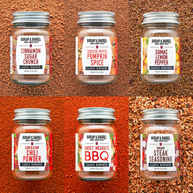 6-spice set of classics reinvented spice blends from Burlap & Barrel