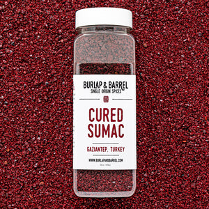 16 oz foodservice container of cured sumac from Burlap & Barrel