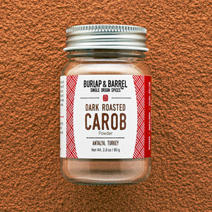 Jar of Dark Roasted Carob from Burlap & Barrel