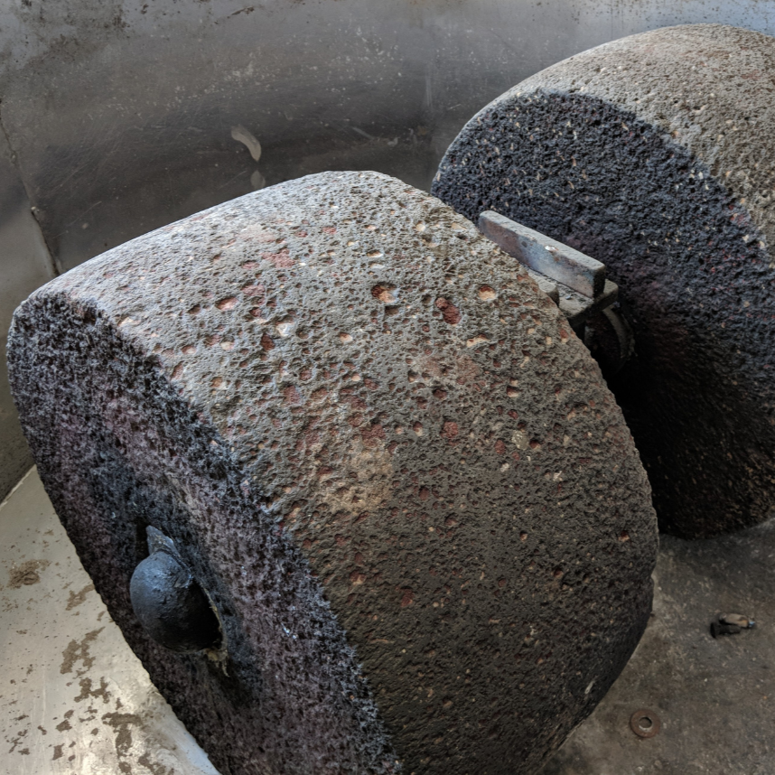 Stone Mill used to grind cured sumac from Burlap & Barrel