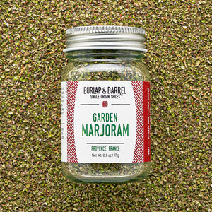 Garden Marjoram glass jar. Photo by Burlap & Barrel