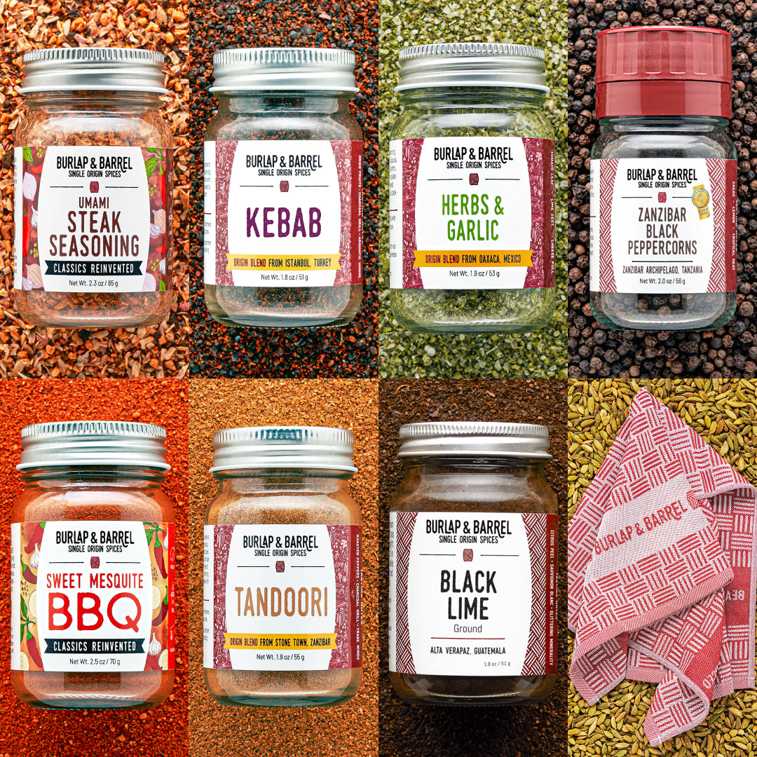 Grilling Collection 7-Spice Set from Burlap & Barrel