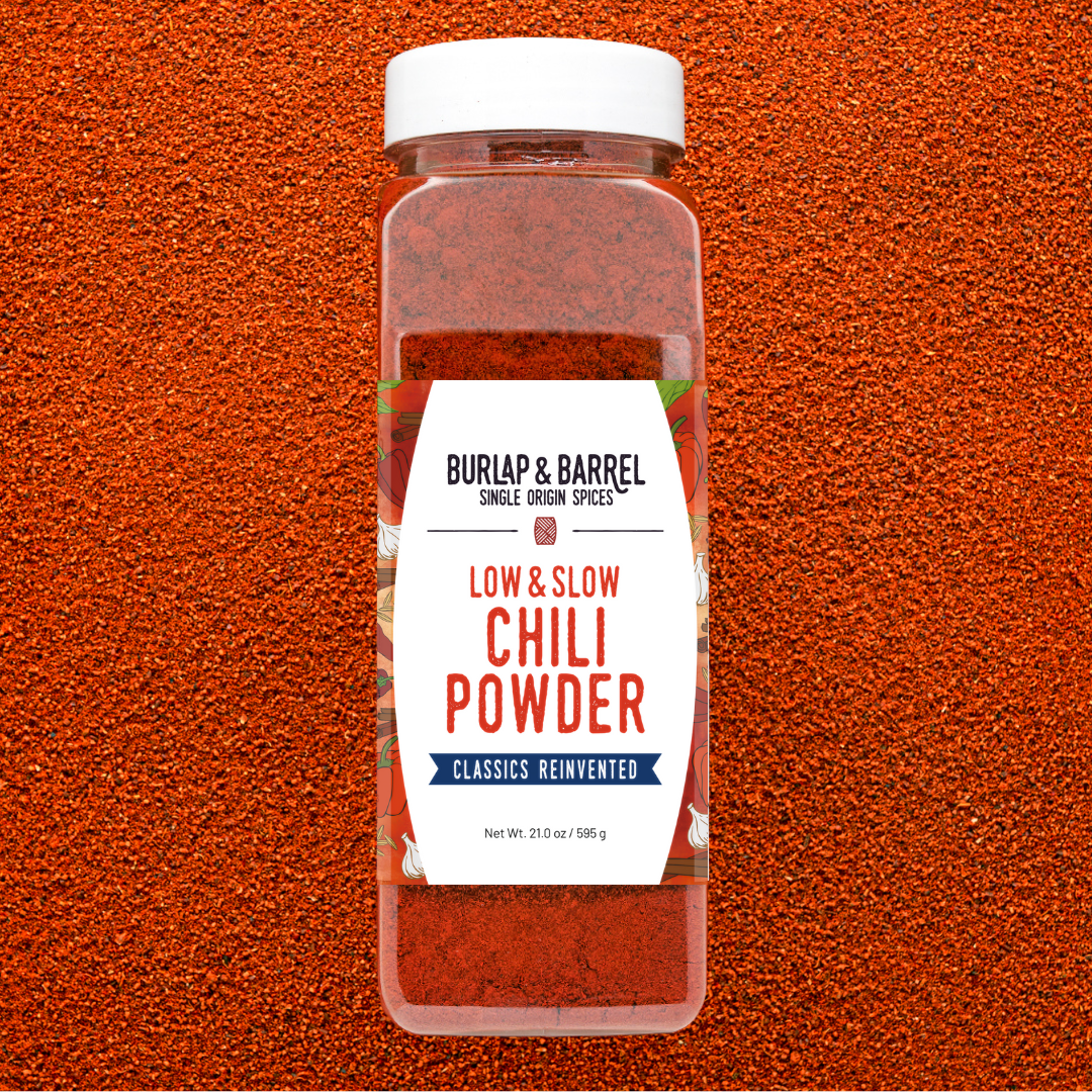 Container of Low & Slow Chili Powder from Burlap & Barrel