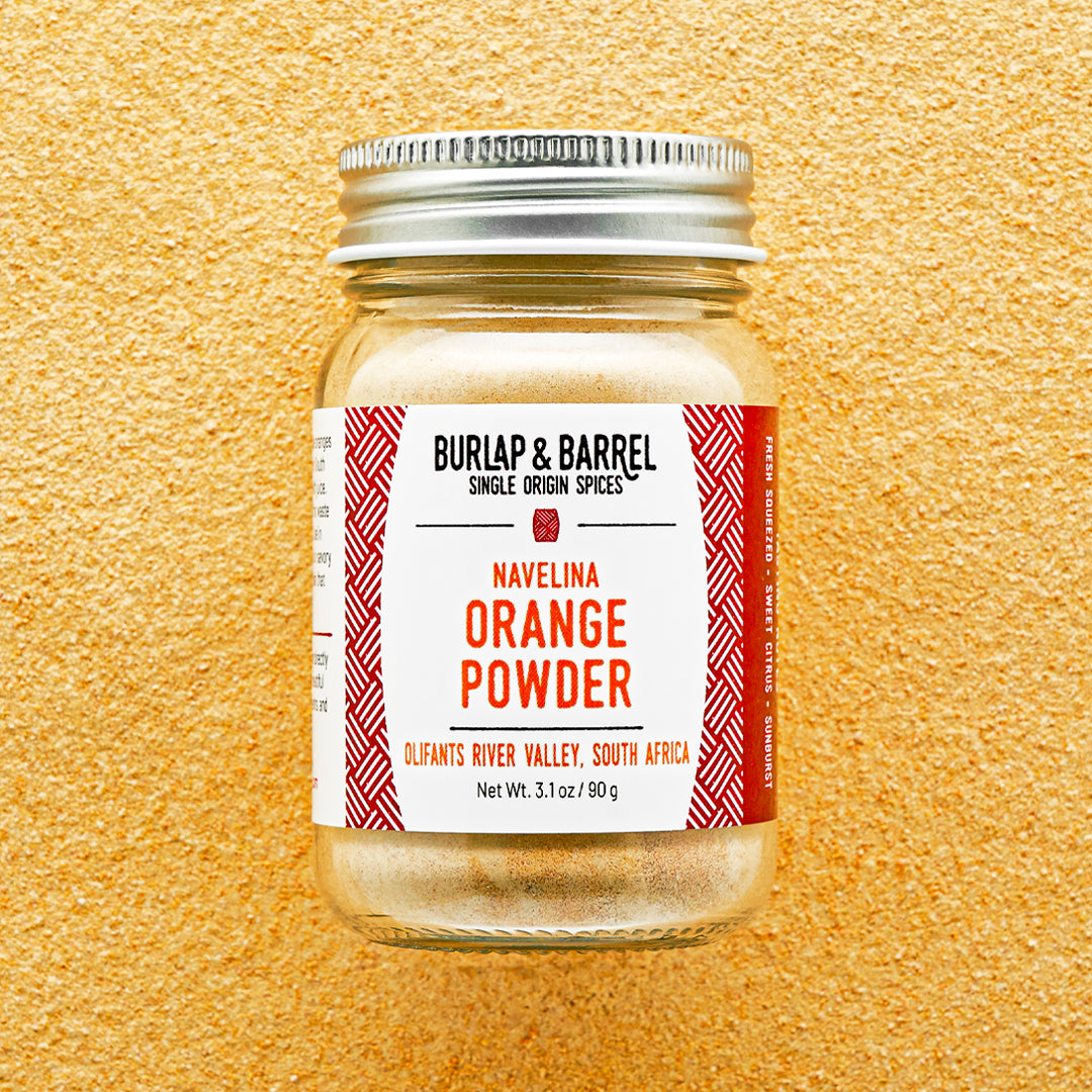 Jar of Navelina Orange Powder from Burlap & Barrel