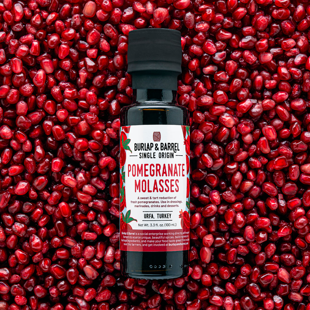 3.3 oz bottle of Pomegranate Molasses from Burlap & Barrel