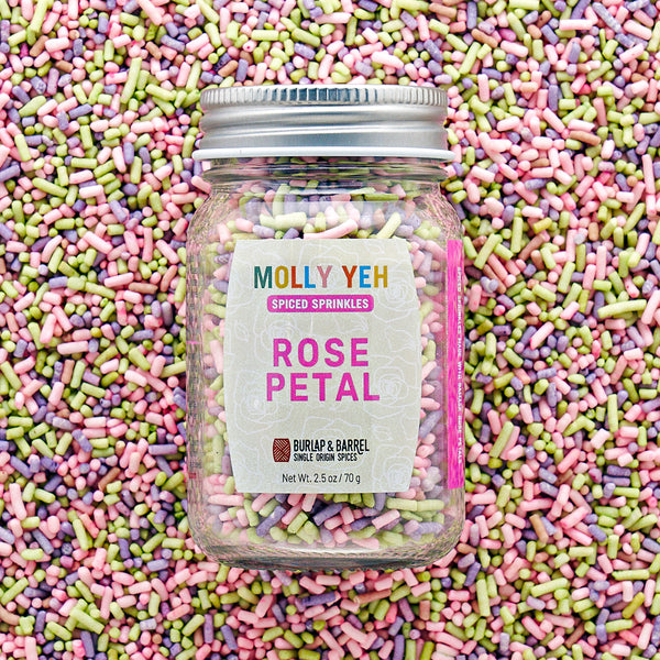 Rose Petal Sprinkles - 2.5 oz glass jar