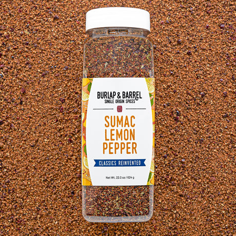 Sumac Lemon Pepper foodservice container photo by Burlap & Barrel