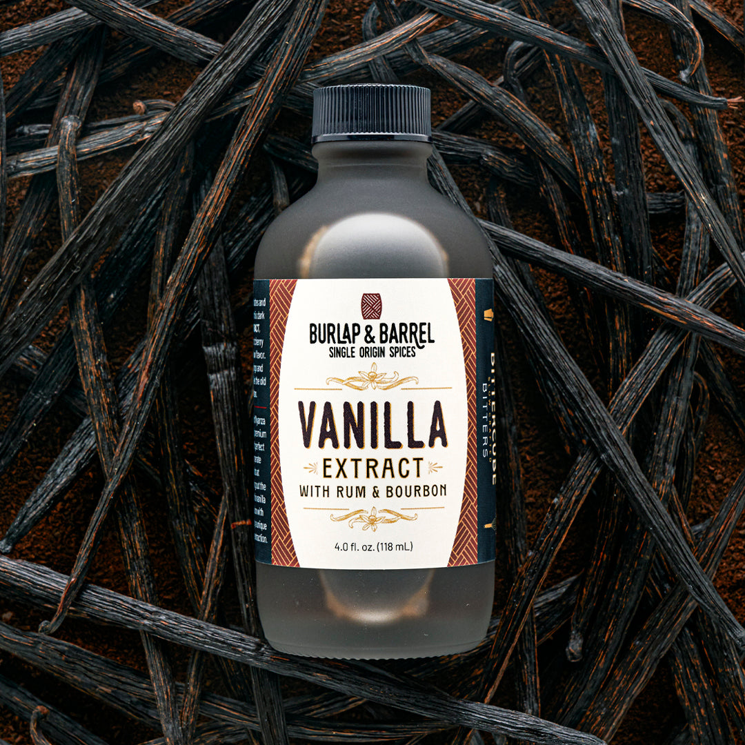 Pure Vanilla Extract • Tanzanian Vanilla Pods in a Rum & Bourbon