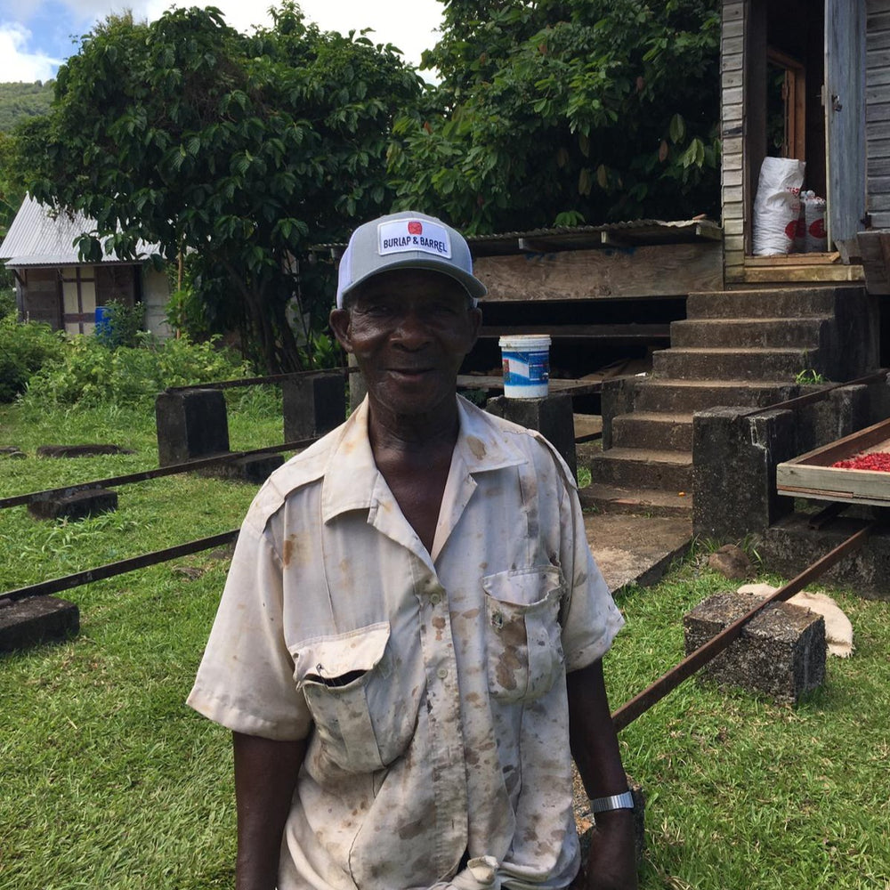 Partner Farmer, Mr. Mark on Grenada Gold Nutmeg Farm from Burlap & Barrel