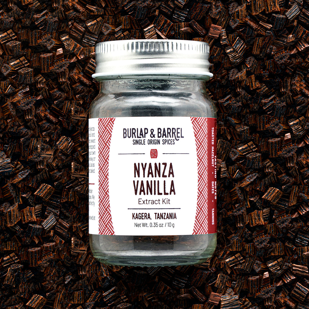 Nyanza Vanilla Extract Kit - Single fold (0.35 oz glass jar)