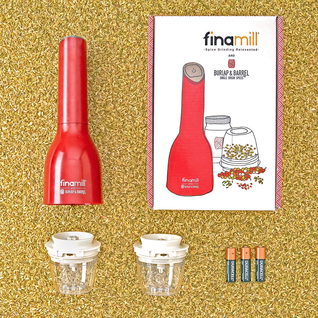 FinaMill Spice Grinder with Interchangeable Pods, Battery Operated